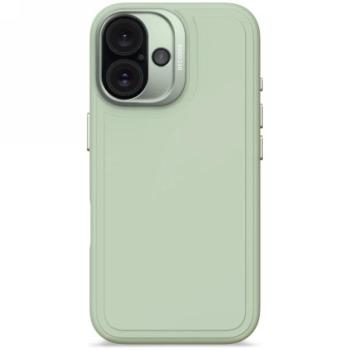 Decoded AntiMicrobial Silicone Stacks Backcover MagSafe-kompatibilis tok iPhone 16 - zöld kép