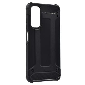 Defender műanyag telefonvédő (közepesen ütésálló, légpárnás sarok, szilikon belső, fémhatás) FEKETE Samsung Galaxy A15 (SM-A155), Galaxy A15 5G (SM-A156) kép
