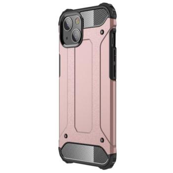Defender műanyag telefonvédő (közepesen ütésálló, légpárnás sarok, szilikon belső, fémhatás) ROZÉARANY Apple iPhone 13 mini kép