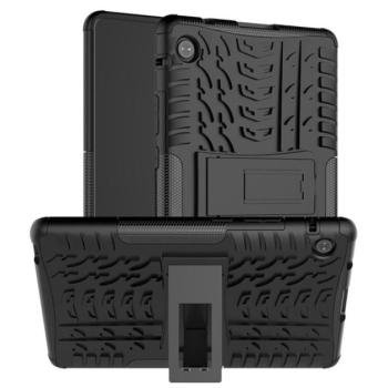 Defender műanyag telefonvédő (közepesen ütésálló, szilikon belső, kitámasztó, autógumi minta) FEKETE Huawei MatePad T8 LTE, Huawei MatePad T8 WIFI kép