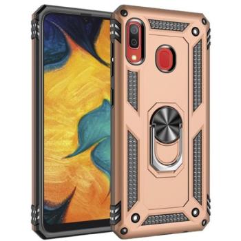 Defender műanyag telefonvédő (közepesen ütésálló, szilikon belső, telefontartó gyűrű, beépített fémlemez) ARANY Samsung Galaxy A20 (SM-A205F), Samsung Galaxy A30 (SM-A305F) kép