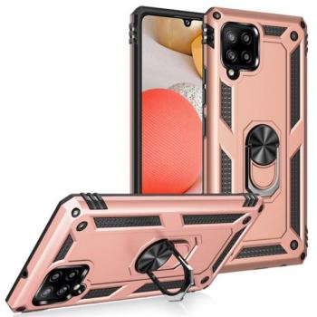 Defender műanyag telefonvédő (közepesen ütésálló, szilikon belső, telefontartó gyűrű, beépített fémlemez) ROZÉARANY Samsung Galaxy A42 5G (SM-A425F) kép