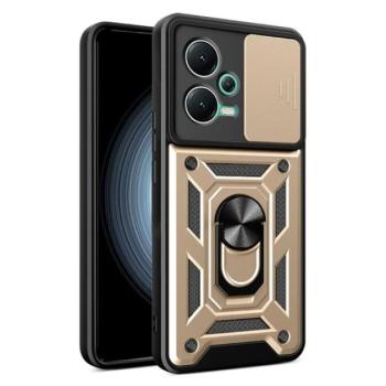 Defender műanyag telefonvédő (közepesen ütésálló, szilikon belső, telefontartó gyűrű, kamera védelem) ARANY Xiaomi Poco X5 5G kép