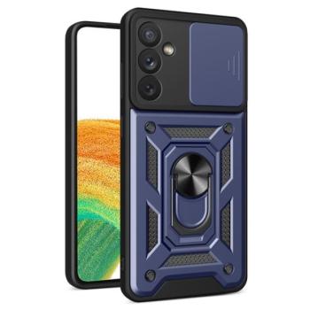 Defender műanyag telefonvédő (közepesen ütésálló, szilikon belső, telefontartó gyűrű, kamera védelem) KÉK Samsung Galaxy A34 5G (SM-A346) kép