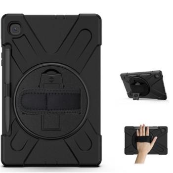 Defender műanyag telefonvédő (ütésállóság, kitámasztó, 360° + kézpánt) FEKETE SamsungGalaxy Tab S6 Lite 10.4 LTE (SM-P625) 2024, Galaxy Tab S6 Lite 10.4 WIFI (SM-P620) 2024 kép