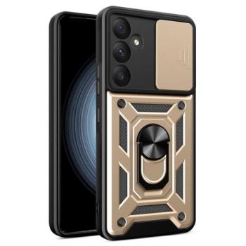 Defender műanyag telefonvédő (ütésállóság, szilikon belső, tartógyűrű, kameravédő) ARANY Samsung Galaxy A35 5G (SM-A356) kép