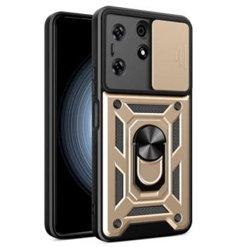 Defender műanyag telefonvédő (ütésállóság, szilikon belső, tartógyűrű, kameravédő) ARANY Tecno Spark 10 Pro kép