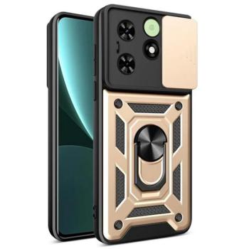 Defender műanyag telefonvédő (ütésállóság, szilikon belső, tartógyűrű, kameravédő) ARANY Tecno Spark 20C, Spark 20 kép