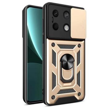 Defender műanyag telefonvédő (ütésállóság, szilikon belső, tartógyűrű, kameravédő) ARANY Xiaomi Redmi Note 13 5G kép