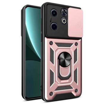 Defender műanyag telefonvédő (ütésállóság, szilikon belső, tartógyűrű, kameravédő) ROZÉARANY Infinix Hot 40i (X6528) kép