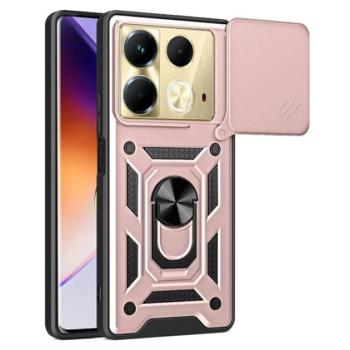 Defender műanyag telefonvédő (ütésállóság, szilikon belső, tartógyűrű, kameravédő) ROZÉARANY Infinix Note 40 (X6853) kép