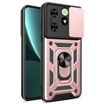 Defender műanyag telefonvédő (ütésállóság, szilikon belső, tartógyűrű, kameravédő) ROZÉARANY Tecno Spark 20C, Spark 20 kép