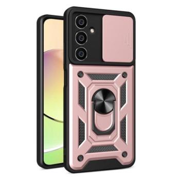 Defender műanyag telefonvédő (ütésállóság, szilikon belső, tartógyűrű, kameravédő) RÓZSASZÍN Samsung Galaxy S23 FE (SM-S711) kép