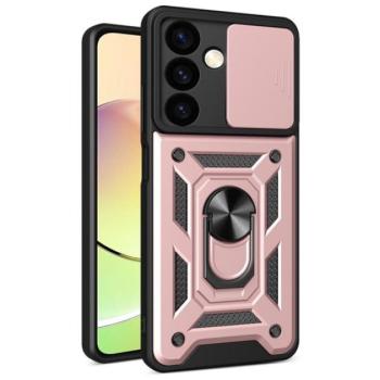Defender műanyag telefonvédő (ütésállóság, szilikon belső, tartógyűrű, kameravédő) RÓZSASZÍN Samsung Galaxy S24 Plus (SM-S926) kép