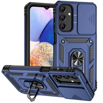 Defender műanyag telefonvédő (ütésállóság, szilikon belső, tartógyűrű, kameravédő) SÖTÉTKÉK Samsung Galaxy A15 5G (SM-A156), Galaxy A15 (SM-A155) kép