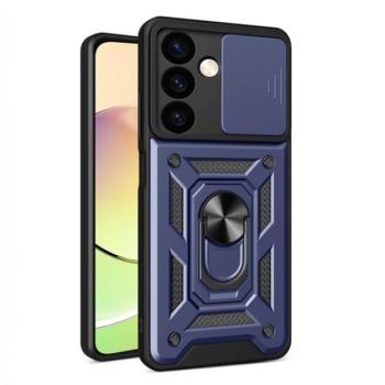 Defender műanyag telefonvédő (ütésállóság, szilikon belső, tartógyűrű, kameravédő) SÖTÉTKÉK Samsung Galaxy A25 5G (SM-A256) kép