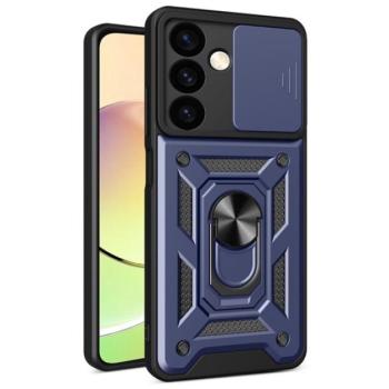Defender műanyag telefonvédő (ütésállóság, szilikon belső, tartógyűrű, kameravédő) SÖTÉTKÉK Samsung Galaxy S24 Plus (SM-S926) kép