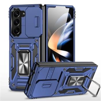 Defender műanyag telefonvédő (ütésállóság, szilikon belső, tartógyűrű, kameravédő) SÖTÉTKÉK Samsung Galaxy Z Fold6 5G (SM-F956) kép