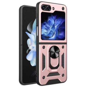 Defender műanyag telefonvédő (ütésállóság, szilikon belső, tartógyűrű) ROZÉARANY Samsung Galaxy Z Flip6 5G (SM-F741) kép