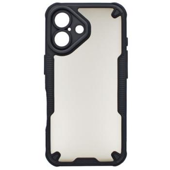 Defender szilikon telefonvédő (ütésállóság, légpárnás sarok, akril hátlap, kameravédő) FEKETE Apple iPhone 16 kép