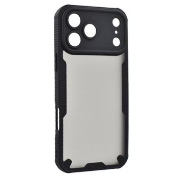 Defender szilikon telefonvédő (ütésállóság, légpárnás sarok, akril hátlap, kameravédő) FEKETE Apple iPhone 17 Pro Max kép