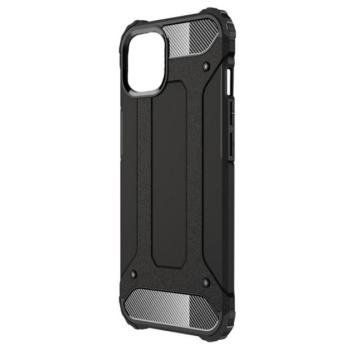 Defender szilikon telefonvédő (ütésállóság, légpárnás sarok, fémhatás) FEKETE Apple iPhone 16e kép