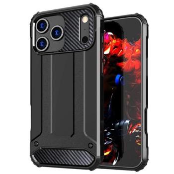 Defender szilikon telefonvédő (ütésállóság, légpárnás sarok, fémhatás) FEKETE Apple iPhone 17 Pro kép