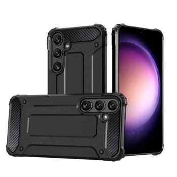 Defender szilikon telefonvédő (ütésállóság, légpárnás sarok, fémhatás) FEKETE Samsung Galaxy A16 5G (SM-A166), Galaxy A16 4G (SM-A165) kép