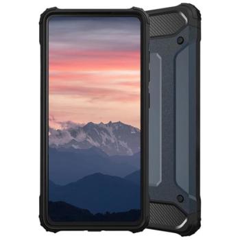 Defender szilikon telefonvédő (ütésállóság, légpárnás sarok, fémhatás) SÖTÉTKÉK Samsung Galaxy S25 Edge (SM-S937) kép