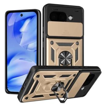 Defender szilikon telefonvédő (ütésállóság, tartógyűrű, kameravédő) ARANY Google Pixel 9a kép