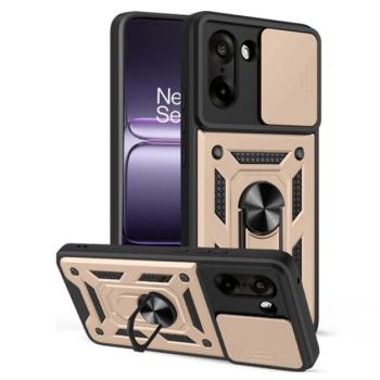 Defender szilikon telefonvédő (ütésállóság, tartógyűrű, kameravédő) ARANY OnePlus Nord CE5 kép