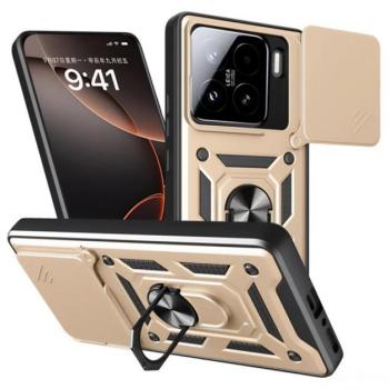 Defender szilikon telefonvédő (ütésállóság, tartógyűrű, kameravédő) ARANY Xiaomi 15 kép