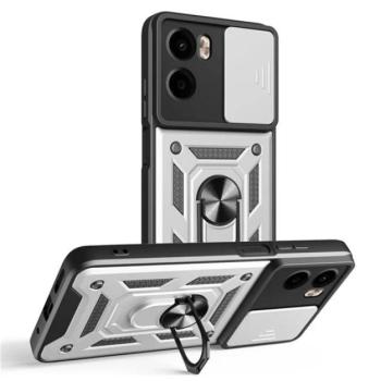 Defender szilikon telefonvédő (ütésállóság, tartógyűrű, kameravédő) EZÜST Motorola Moto G05 kép