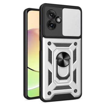 Defender szilikon telefonvédő (ütésállóság, tartógyűrű, kameravédő) EZÜST Motorola Moto G55 5G (XT2435) kép