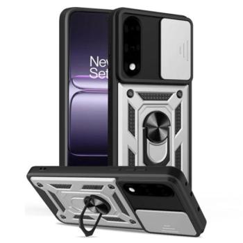 Defender szilikon telefonvédő (ütésállóság, tartógyűrű, kameravédő) EZÜST OnePlus Nord 5 kép