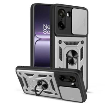 Defender szilikon telefonvédő (ütésállóság, tartógyűrű, kameravédő) EZÜST OnePlus Nord CE5 kép