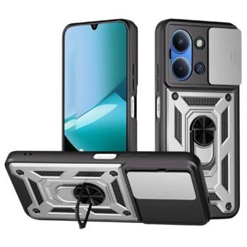 Defender szilikon telefonvédő (ütésállóság, tartógyűrű, kameravédő) EZÜST Xiaomi Redmi 15C 4G kép