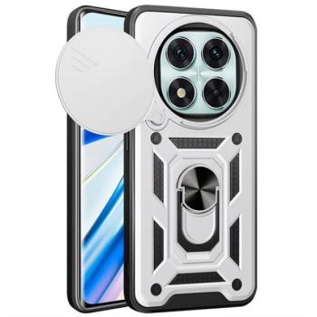 Defender szilikon telefonvédő (ütésállóság, tartógyűrű, kameravédő) EZÜST Xiaomi Redmi Note 14 Pro 5G kép