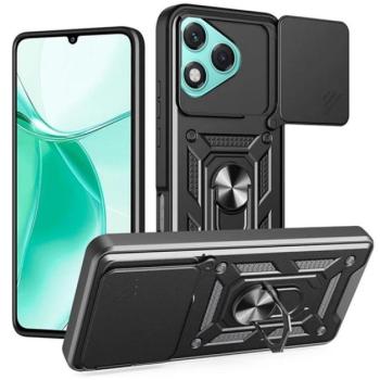 Defender szilikon telefonvédő (ütésállóság, tartógyűrű, kameravédő) FEKETE Honor 400 Lite kép