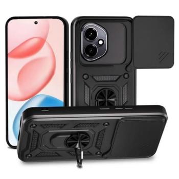 Defender szilikon telefonvédő (ütésállóság, tartógyűrű, kameravédő) FEKETE Honor 400 kép