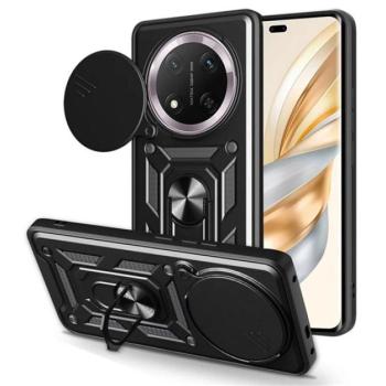 Defender szilikon telefonvédő (ütésállóság, tartógyűrű, kameravédő) FEKETE Honor Magic7 Lite kép