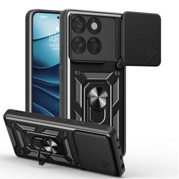 Defender szilikon telefonvédő (ütésállóság, tartógyűrű, kameravédő) FEKETE Motorola Edge 60 5G (XT2505-1) kép