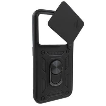 Defender szilikon telefonvédő (ütésállóság, tartógyűrű, kameravédő) FEKETE Nothing Phone (2a) kép