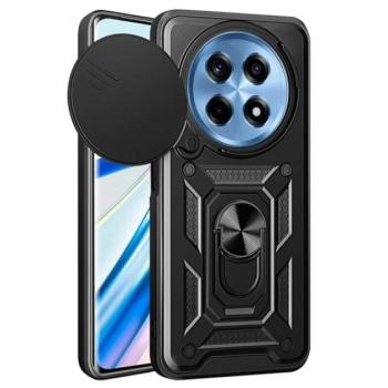 Defender szilikon telefonvédő (ütésállóság, tartógyűrű, kameravédő) FEKETE OnePlus 12R 5g kép