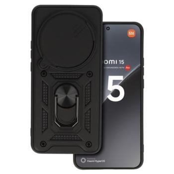 Defender szilikon telefonvédő (ütésállóság, tartógyűrű, kameravédő) FEKETE Xiaomi 15 Ultra kép