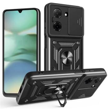 Defender szilikon telefonvédő (ütésállóság, tartógyűrű, kameravédő) FEKETE Xiaomi Redmi A5 4G kép