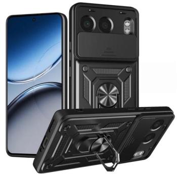 Defender szilikon telefonvédő (ütésállóság, tartógyűrű, kameravédő) FEKETE kép
