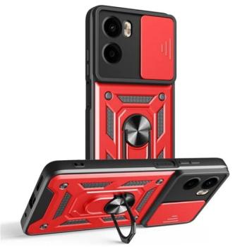 Defender szilikon telefonvédő (ütésállóság, tartógyűrű, kameravédő) PIROS Motorola Moto G05 kép