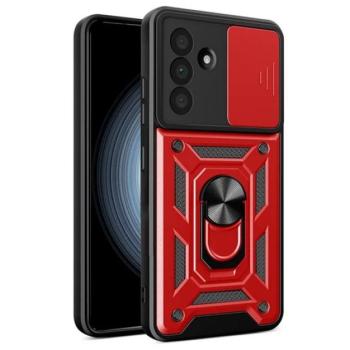 Defender szilikon telefonvédő (ütésállóság, tartógyűrű, kameravédő) PIROS Samsung Galaxy A56 5G (SM-A566) kép