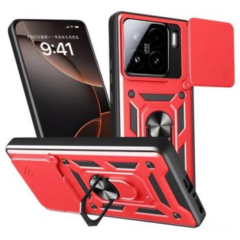 Defender szilikon telefonvédő (ütésállóság, tartógyűrű, kameravédő) PIROS Xiaomi 15 kép